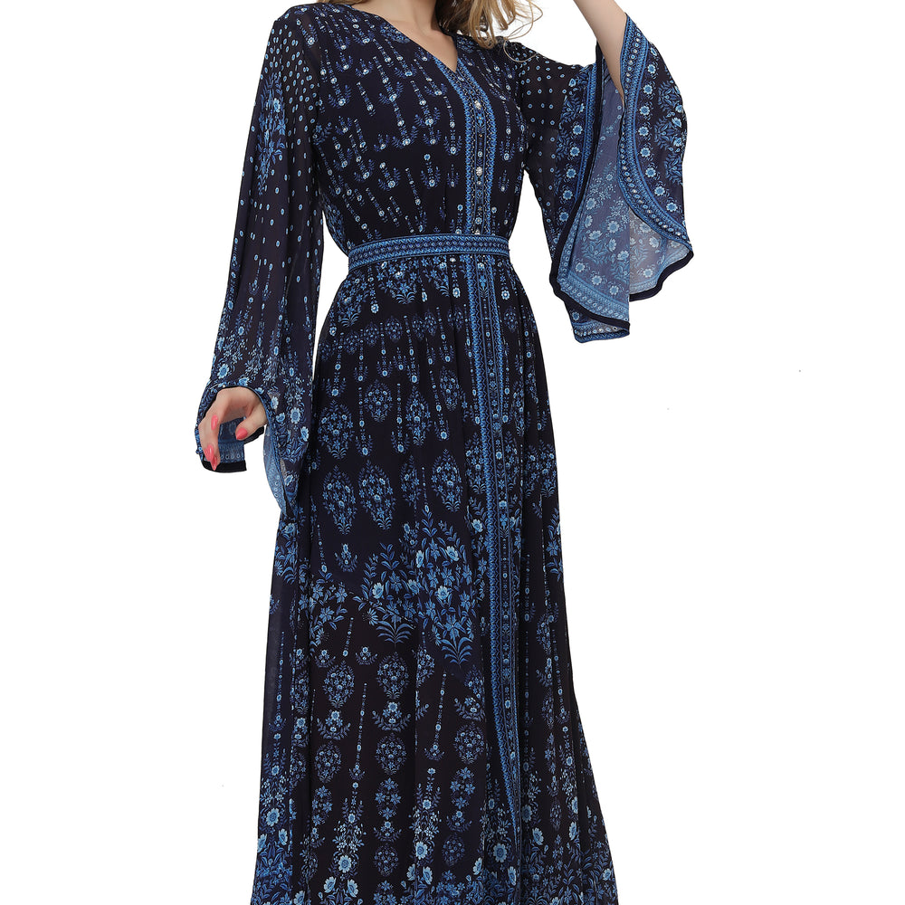 
                  
                    Digital Printed Kaftan Evening Gown
                  
                