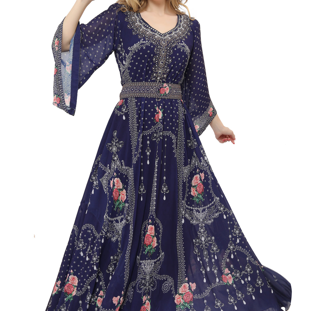 
                  
                    Digital Printed Abaya Caftan Ethic Party Gown
                  
                