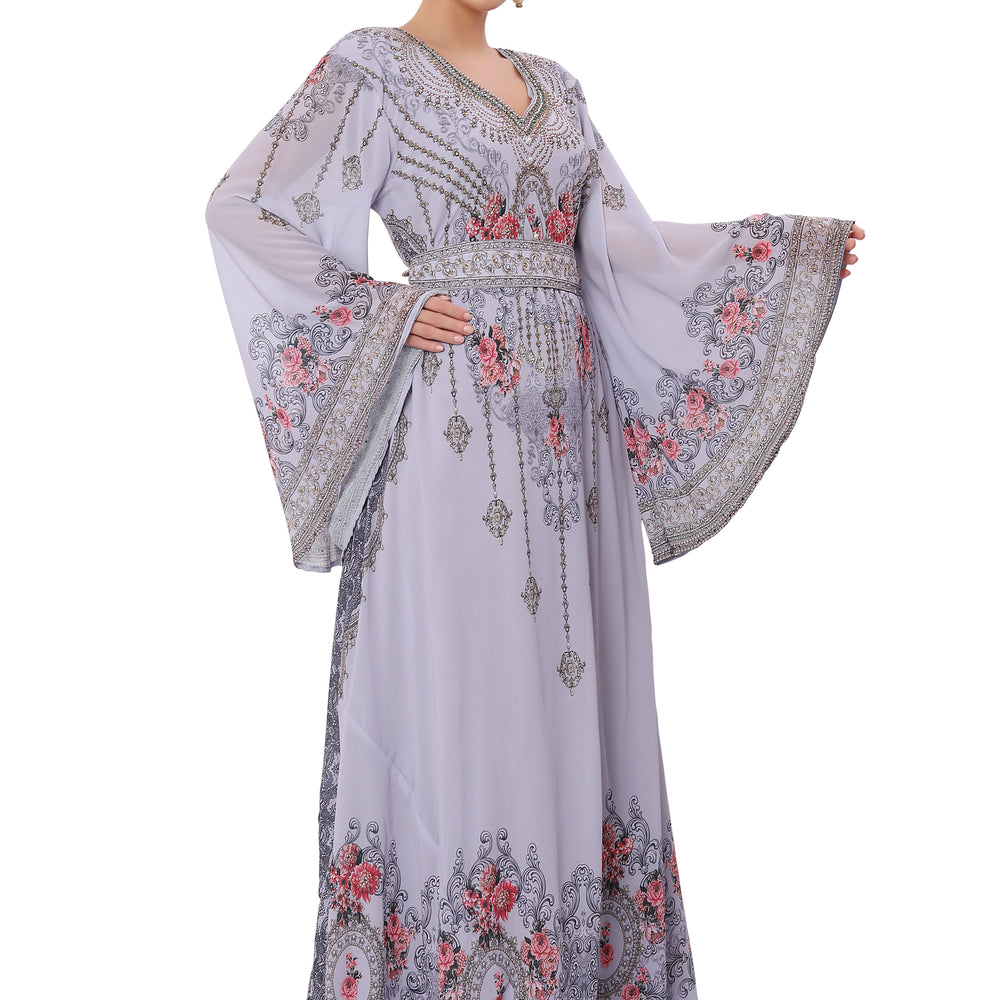 
                  
                    Arabian Gown With Digital Kaftan Party Dress
                  
                