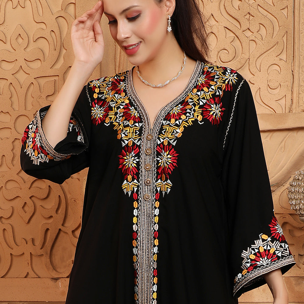 Tassel Kaftan Women Abaya Arabic Dresses Muslim Dubai Caftan