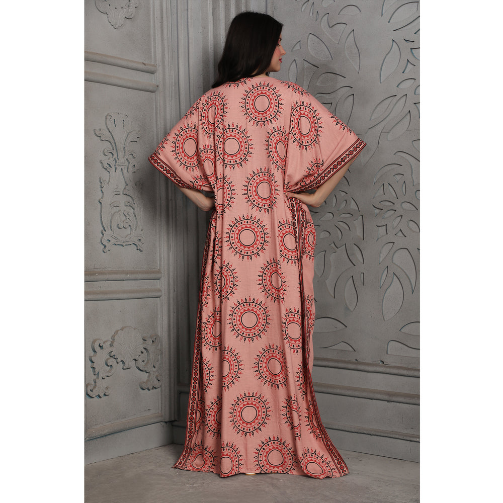 
                  
                    Rust Pink Kimono Style Arabic Kaftan Farasha
                  
                