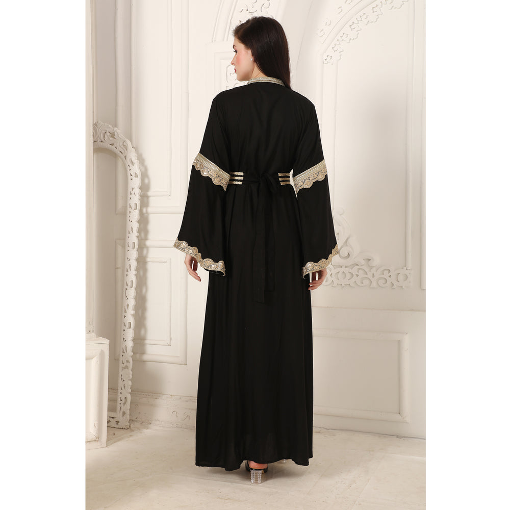 
                  
                    Designerwear Jalabiya Kaftan with Golden lacework
                  
                