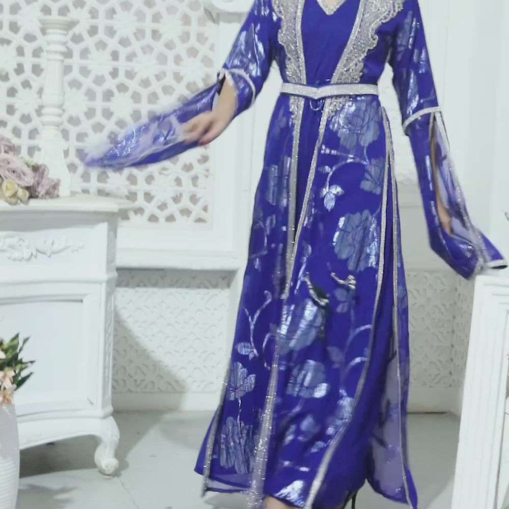 
                  
                    Load and play video in Gallery viewer, Designer Royal Eid Caftan Wedding Gown
                  
                