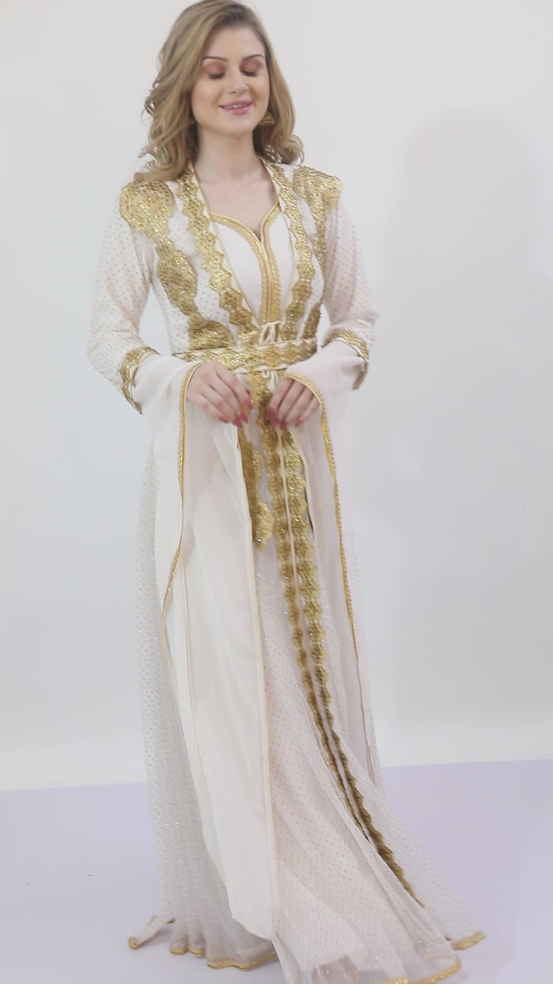 Designer Caftan Hand Embroidered Takchita Gown