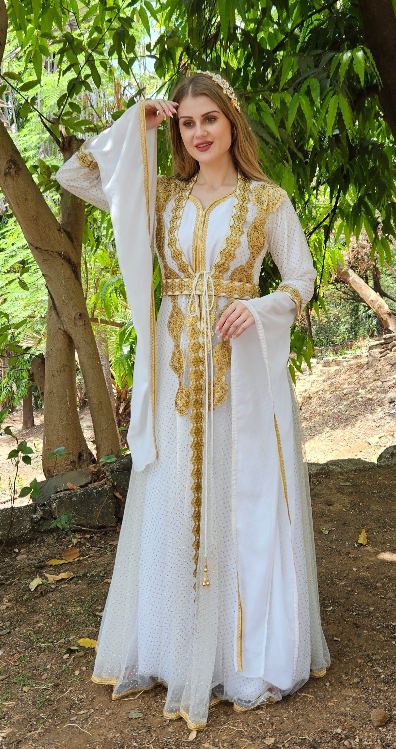 Designer Caftan Hand Embroidered Takchita Gown