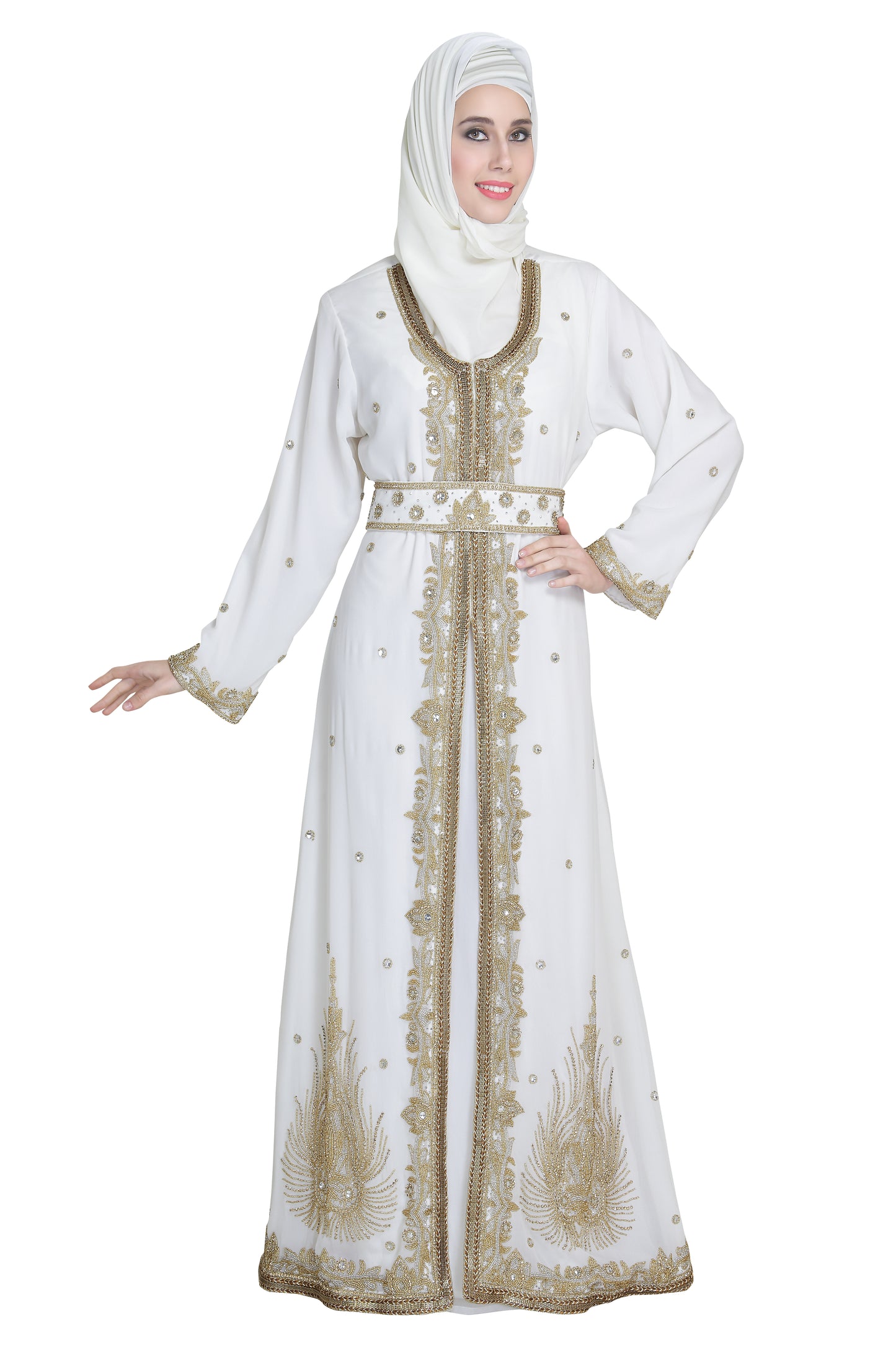 Traditional Algerian Kaftan Abaya 5364 - Maxim Creation