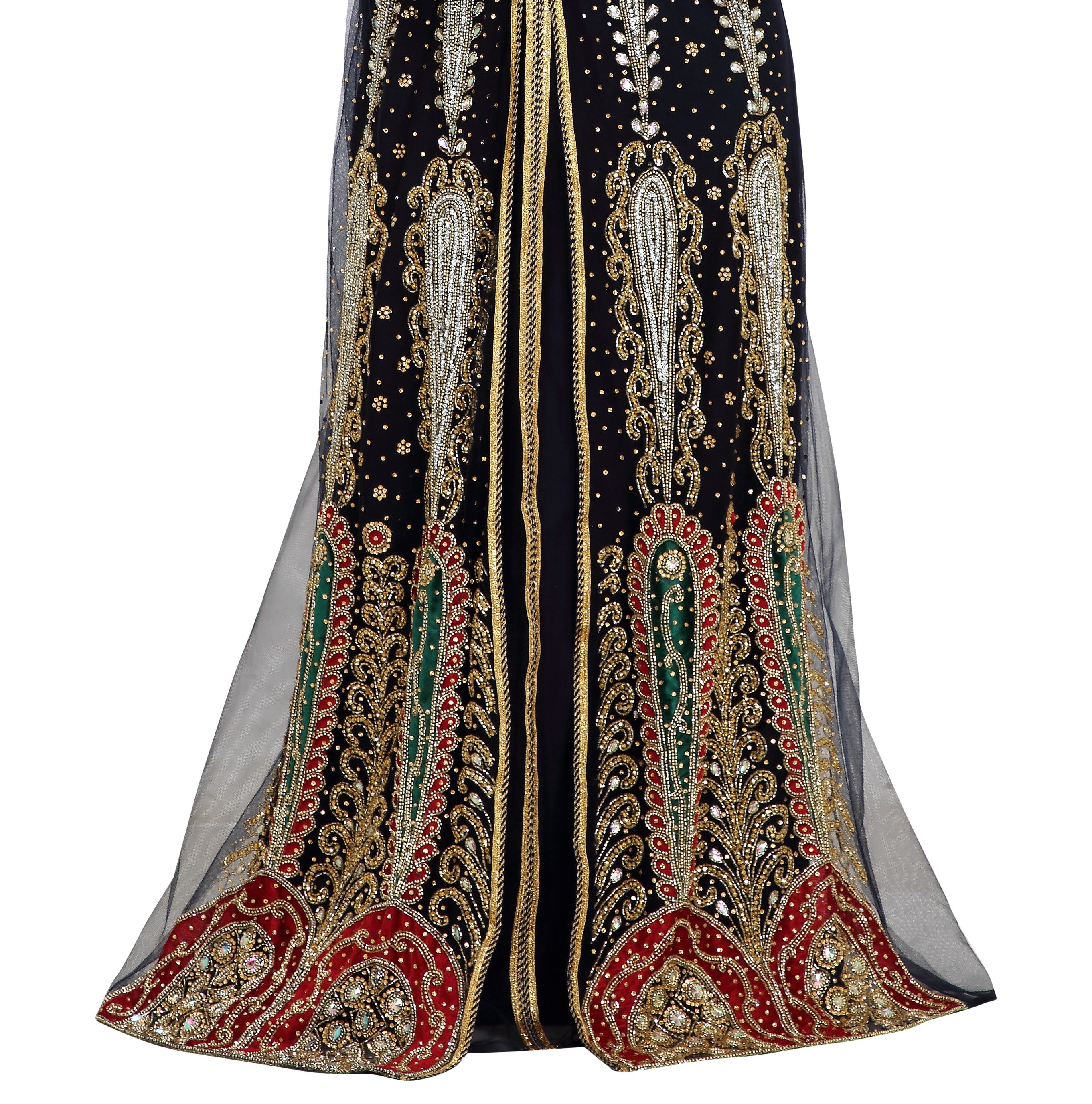 French Tackchita Gown with Soiree Embroidered Robe – Maxim Creation