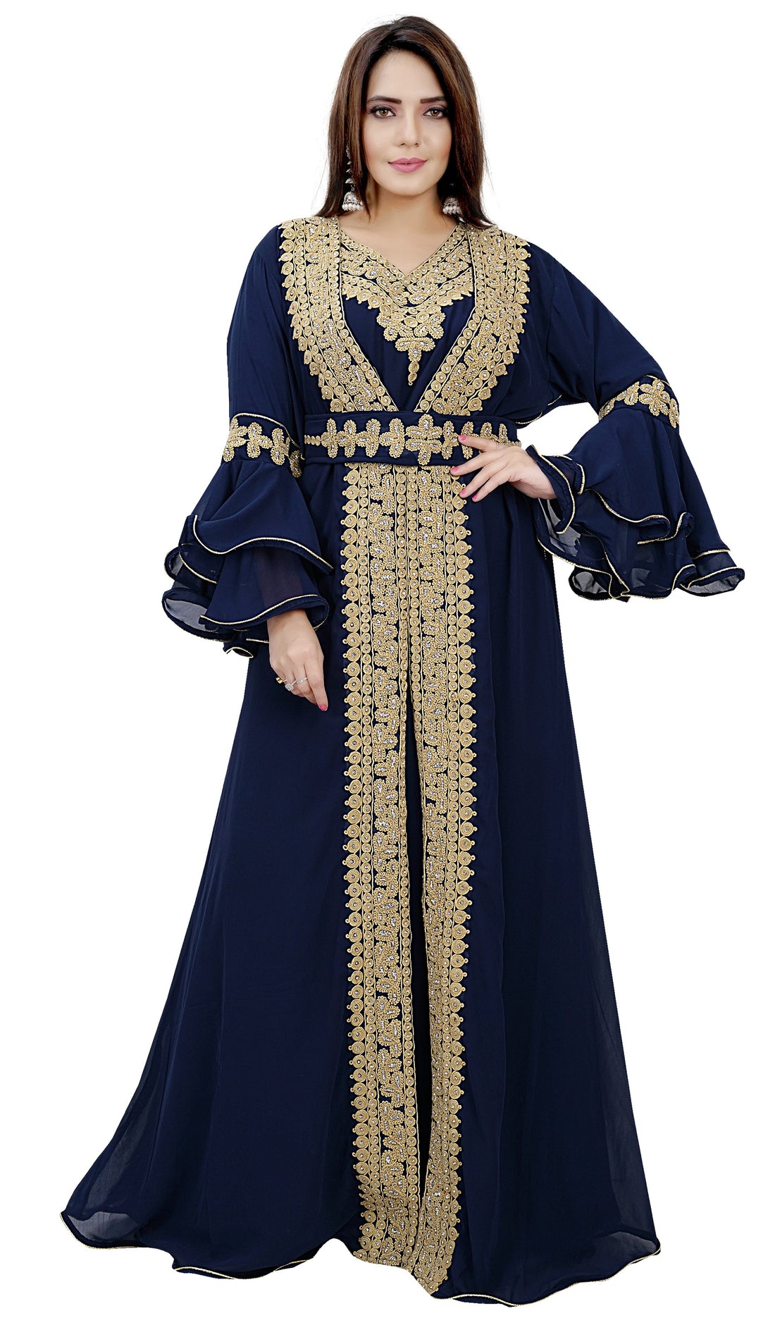 Buy Ethnic Wear Online For Women | Custom Hand Embroidered Kaftans ...