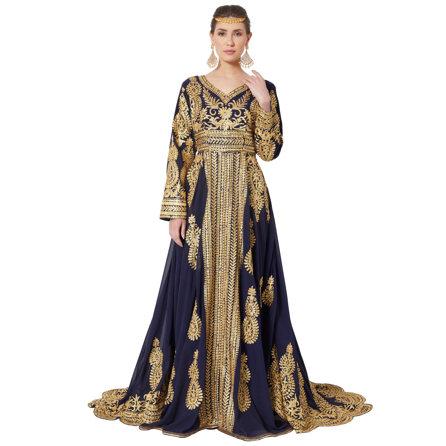 Robe mariée beige vert Émeraude | Moroccan dress, Moroccan fashion,  Moroccan clothing
